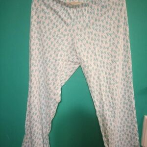Victoria's Secret Lounging Pants Size Large White With Blue Rabbit Design